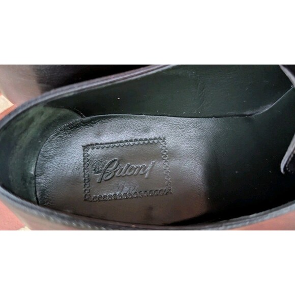 Brioni Essential Black Leather Milano Oxford Shoes-Men\'s US 8 (Retail$1250)